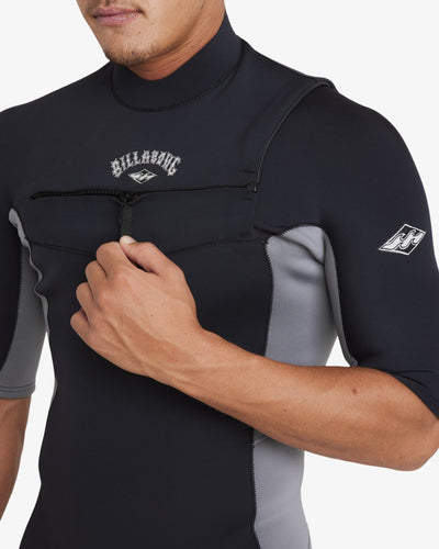 Billabong 2/2mm Absolute Natural - Short Sleeve Springsuit with Front Zip For Men