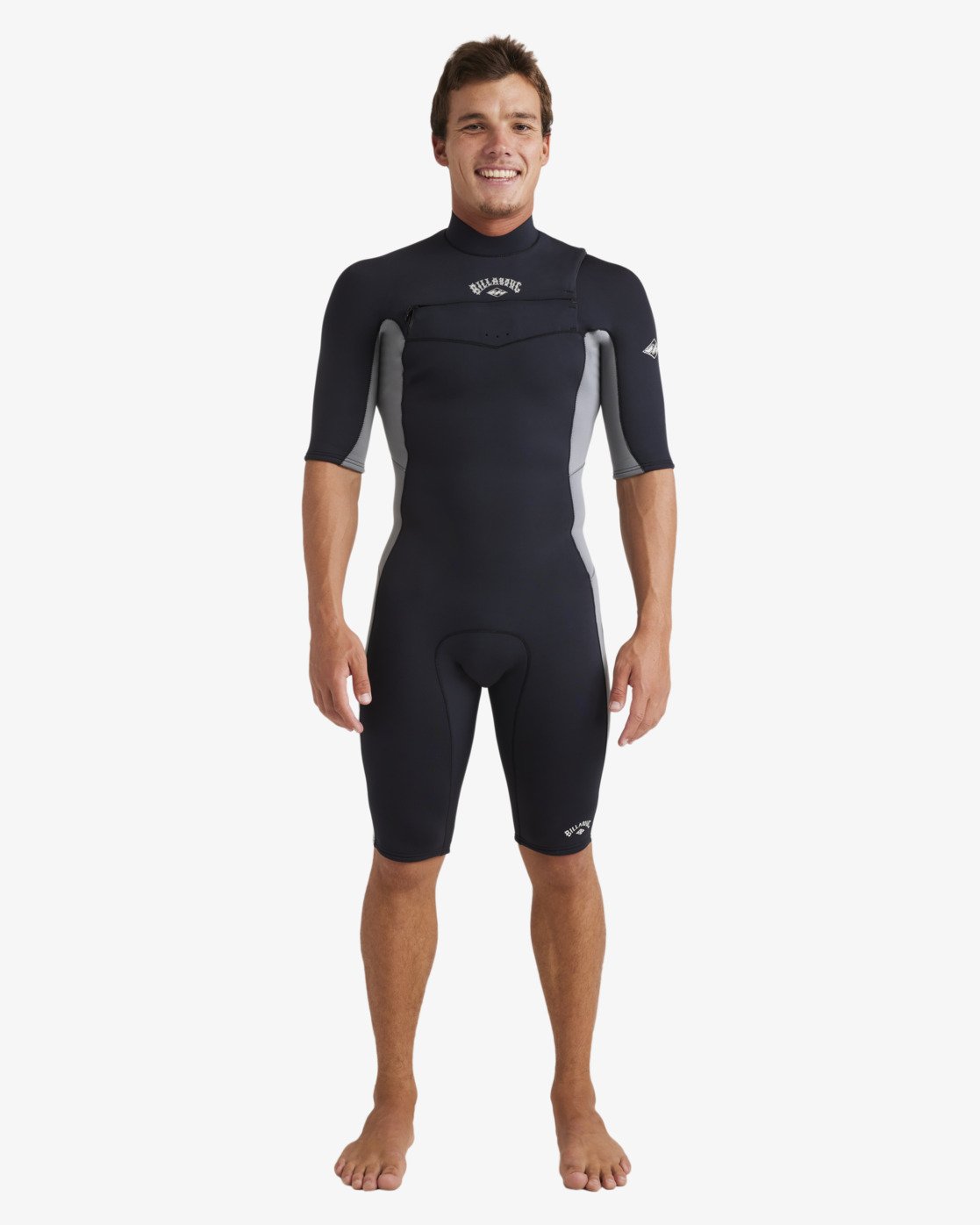 Billabong 2/2mm Absolute Natural - Short Sleeve Springsuit with Front Zip For Men