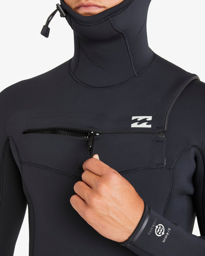 Billabong 5/4mm Absolute Natural - Mens Chest Zip Hooded Winter Wetsuit