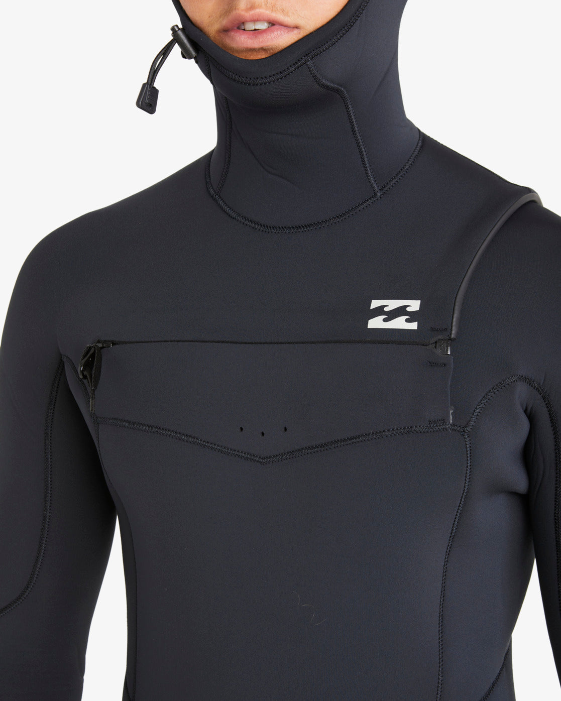 Billabong 5/4mm Absolute Natural - Mens Chest Zip Hooded Winter Wetsuit