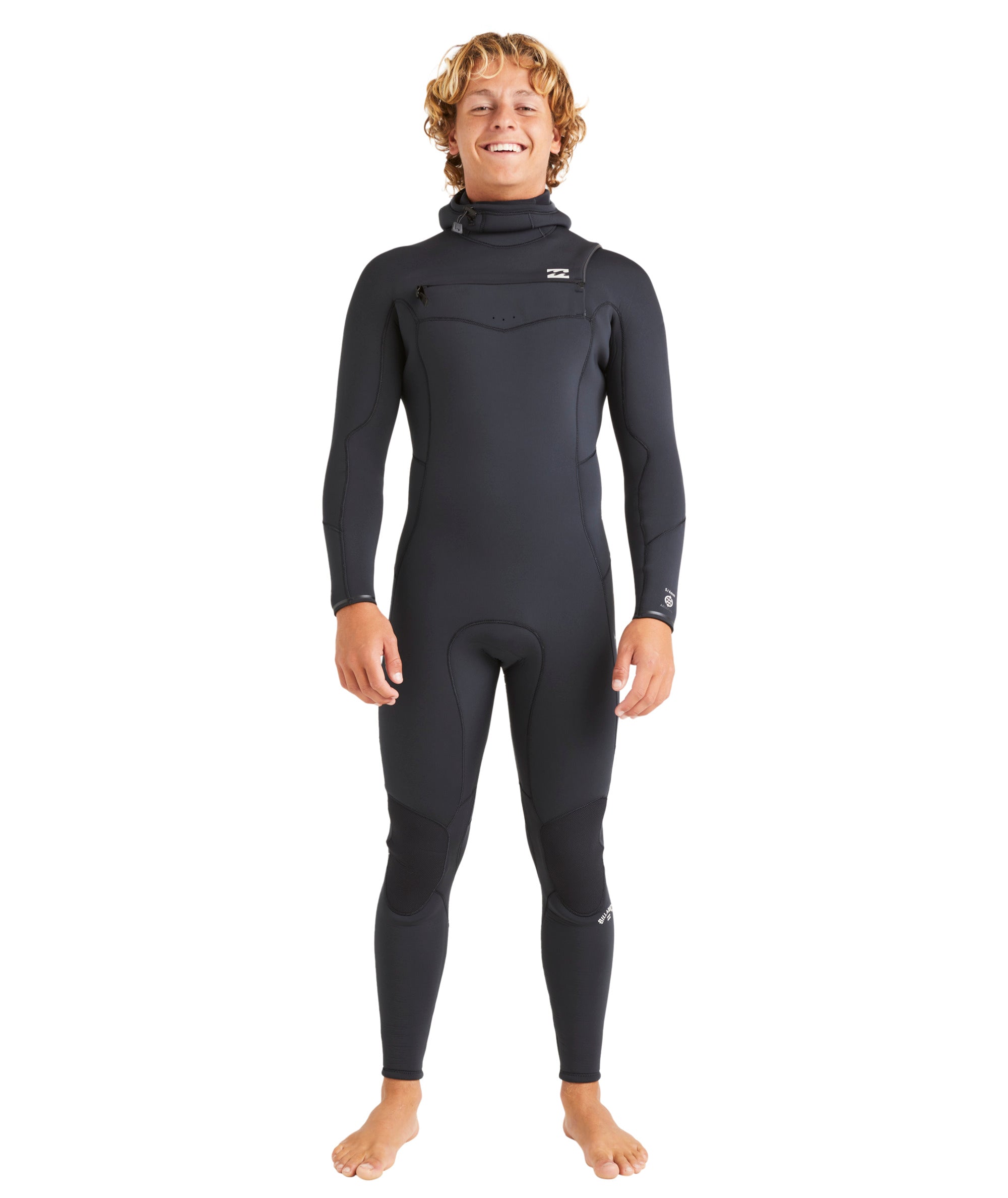 Billabong 5/4mm Absolute Natural - Mens Chest Zip Hooded Winter Wetsuit