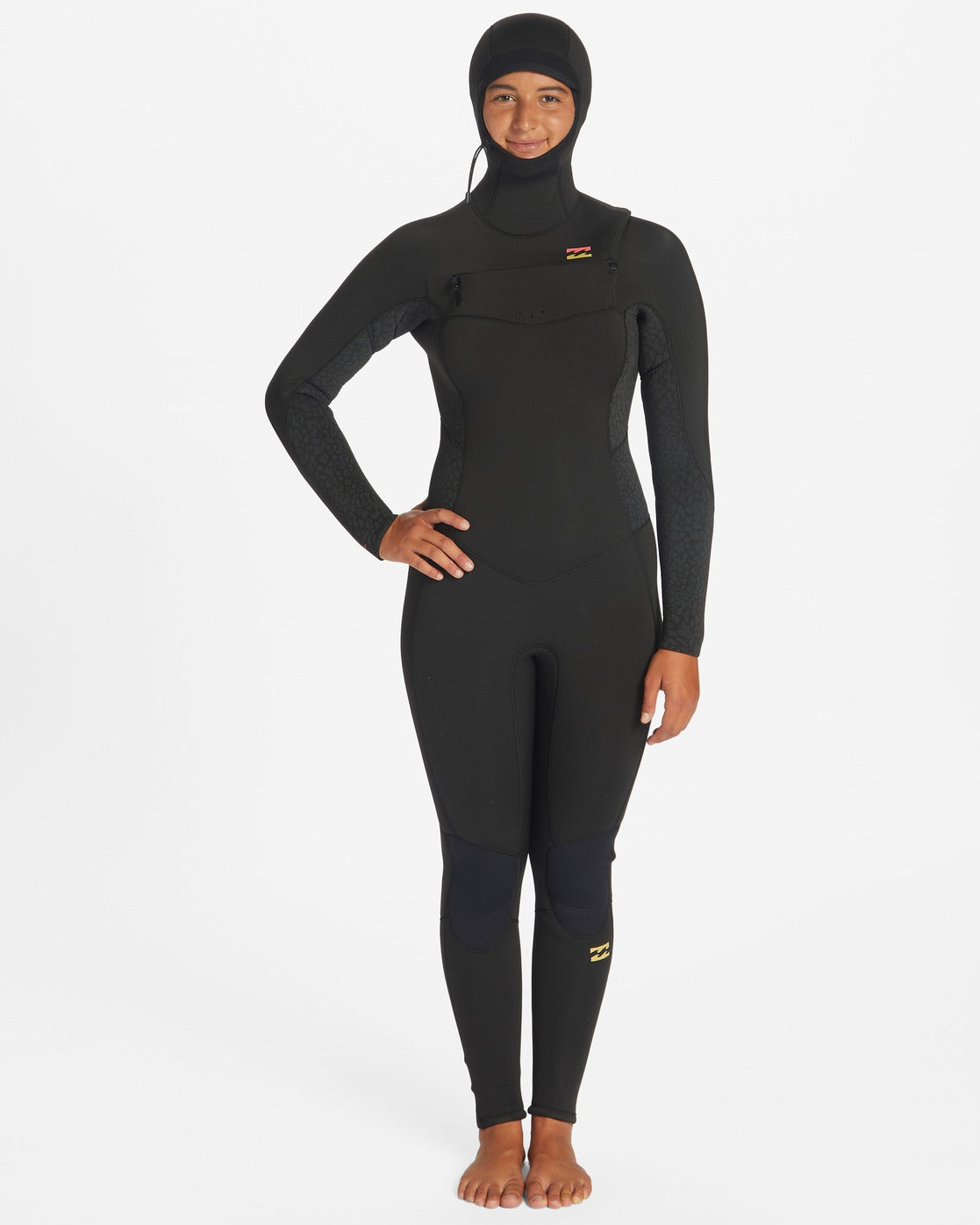 Billabong 5/4 mm Synergy – Neoprenanzug mit Kapuze und Brustreißverschluss für Frauen