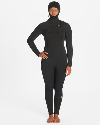 Billabong 5/4 mm Synergy – Neoprenanzug mit Kapuze und Brustreißverschluss für Frauen