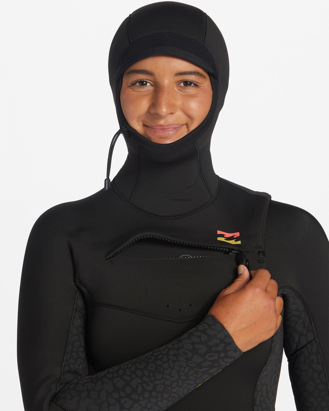Billabong 5/4 mm Synergy – Neoprenanzug mit Kapuze und Brustreißverschluss für Frauen