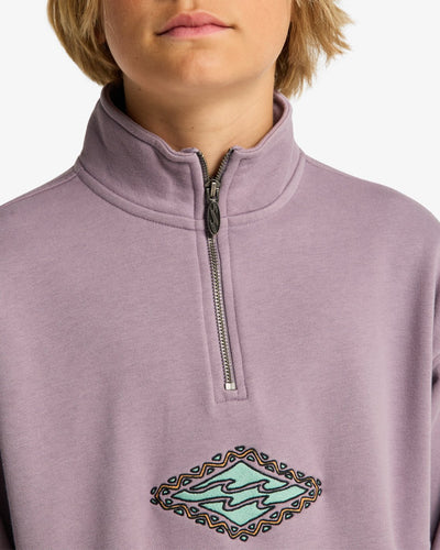 Billabong Burleigh - Boys Surf Lifestyle Half Zip Sweater