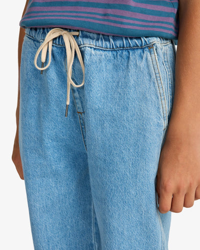 Billabong Larry - Boys Surf Lifestyle Elastic Waist Denim Pa