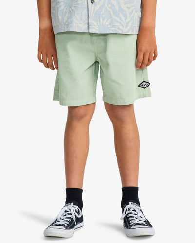 Billabong Larry - Boys Surf Lifestyle Elastic Waist Shorts