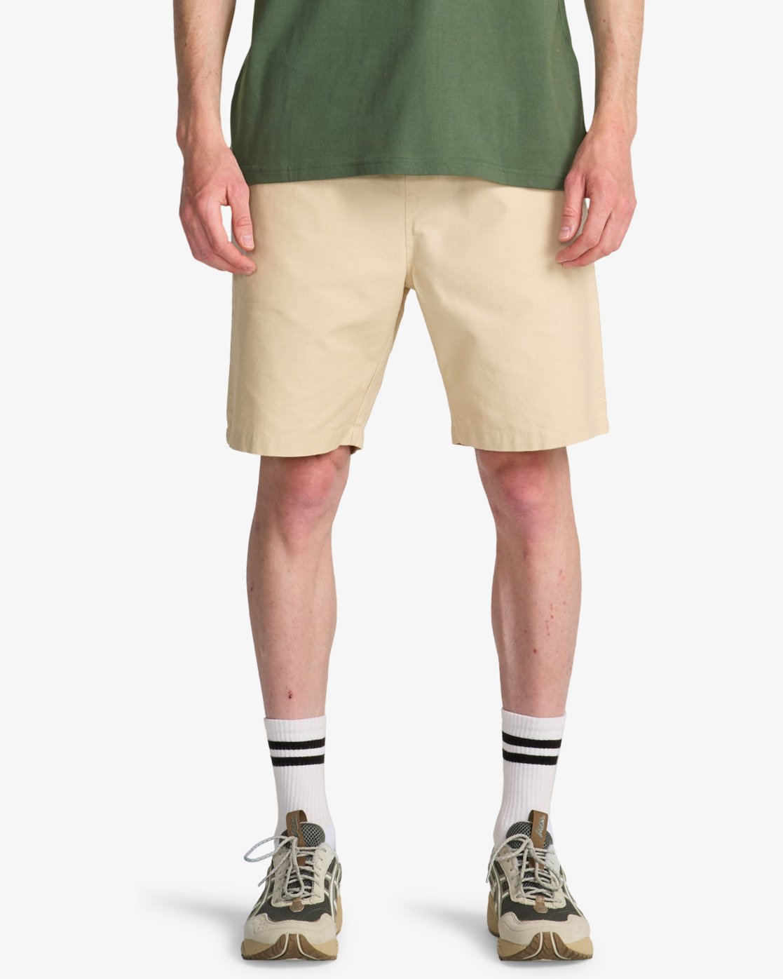 Larry Linen - Elasticated Shorts Voor Heren