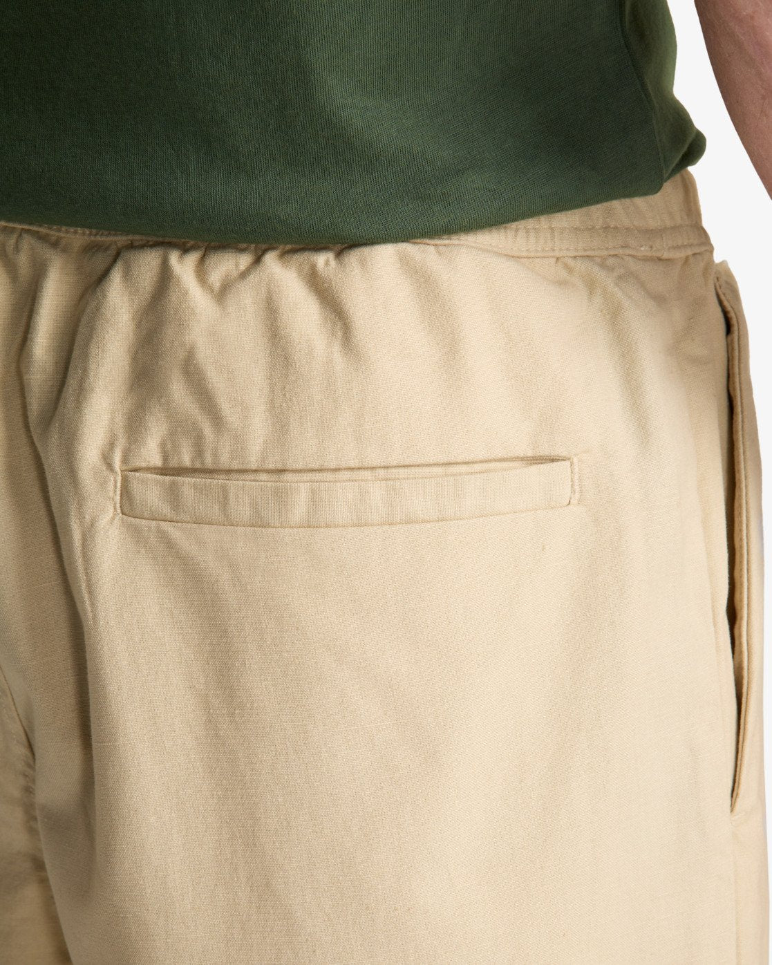 Larry Linen - Elasticated Shorts Voor Heren