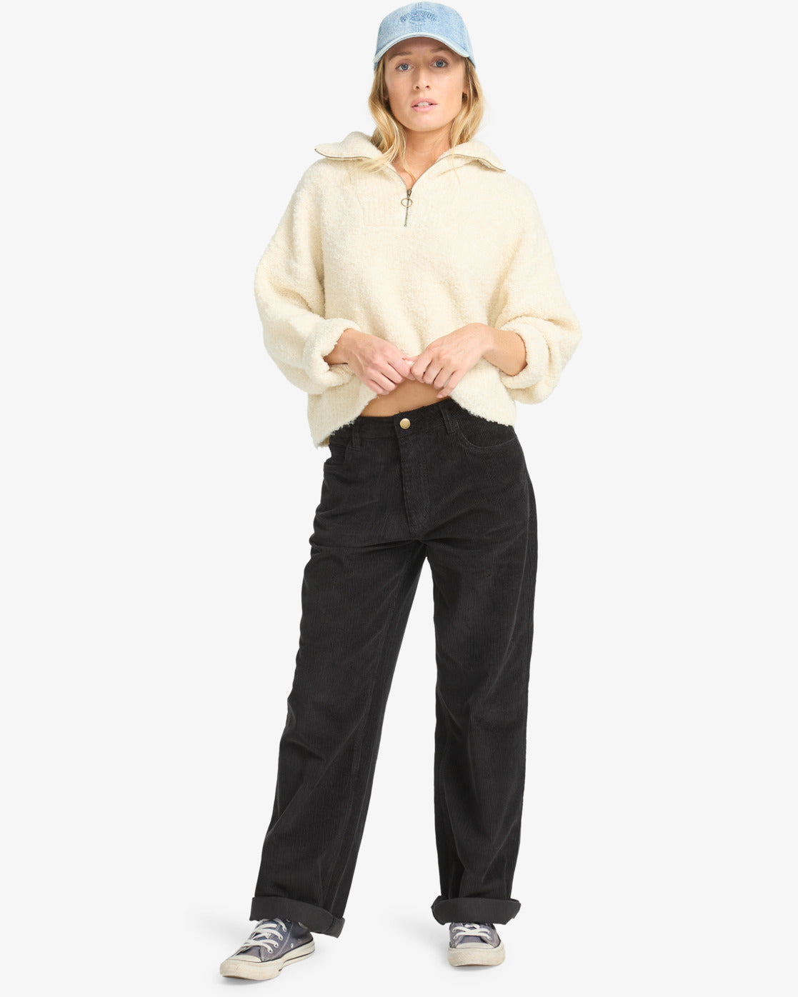 Midtown Cord - Corduroy broek met vaste taille voor dames
