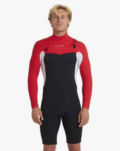 Revolution Natural Ai Chest Zip Ls Sp - Chest Zip Lang Sleeves Springsuit Voor Heren