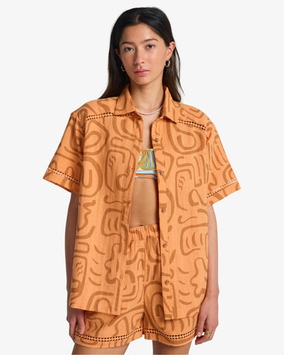 Billabong Summers End Shirt - Korte Mouwen Shirt Für Damen