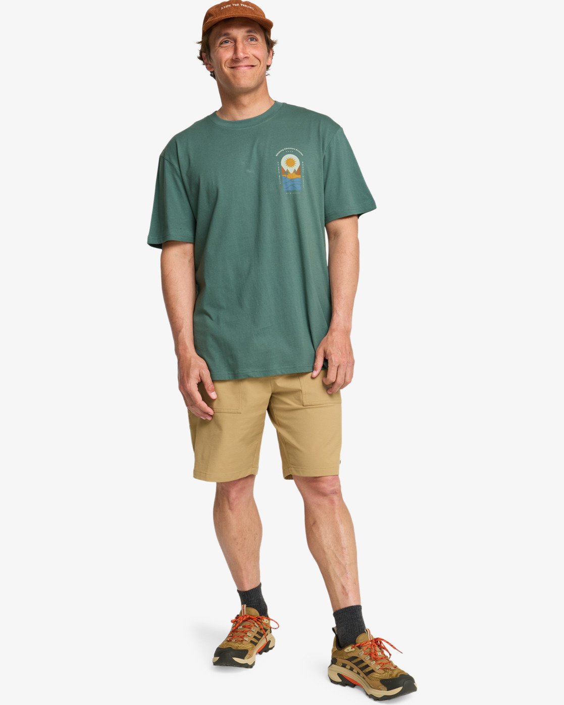 Sun Down Adiv Premium Korte Mouwen - T-Shirt Voor Heren