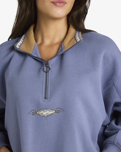 Billabong Wave Break Half Zip Crew - Half-Zip Sweatshirt Für Damen
