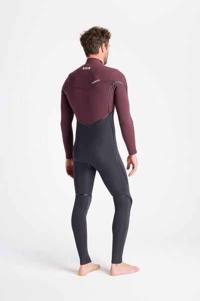 NuWave Wired 4:3mm Heren Chest Zip Steamer Wetsuit