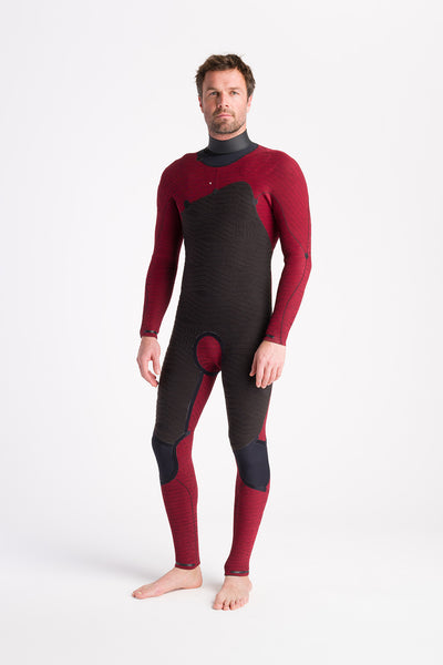 NuWave Wired 4:3mm Heren Chest Zip Steamer Wetsuit
