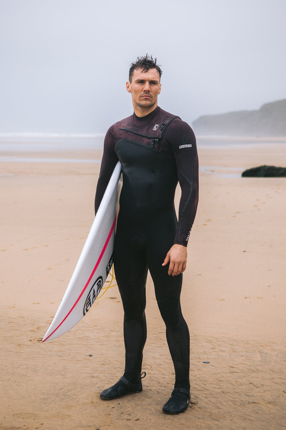 NuWave Wired 4:3mm Heren Chest Zip Steamer Wetsuit