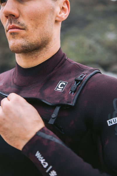 NuWave Wired 4:3mm Heren Chest Zip Steamer Wetsuit