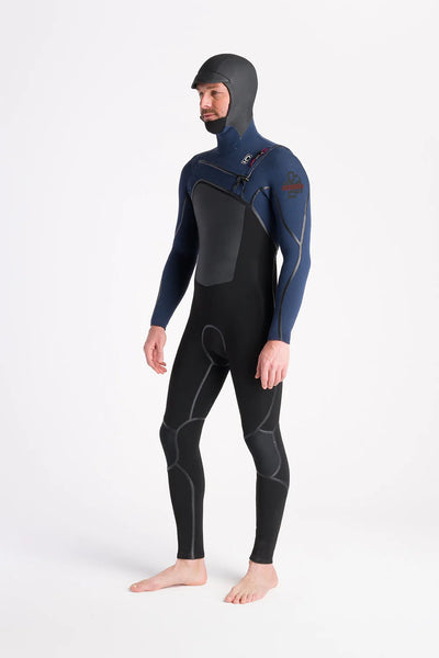 C-Skins NuWave Wired 5:4 Herren LQS Chest Zip Hooded Steamer