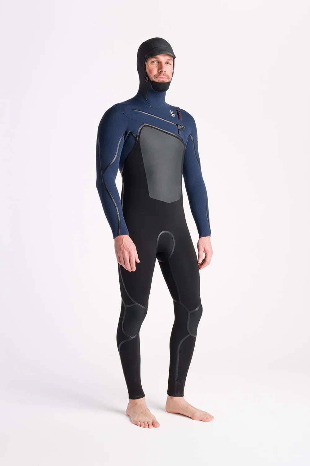 C-Skins NuWave Wired 5:4 Herren LQS Chest Zip Hooded Steamer