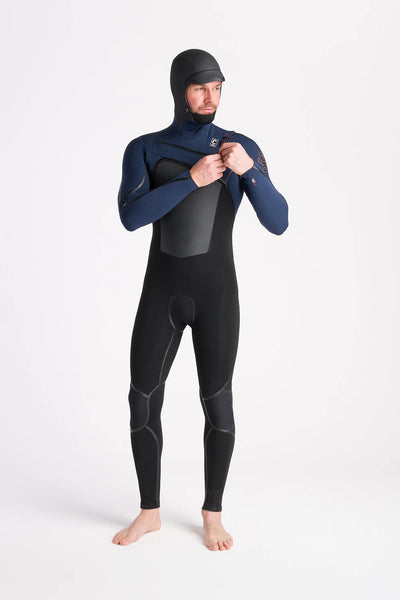 C-Skins NuWave Wired 5:4 Herren LQS Chest Zip Hooded Steamer