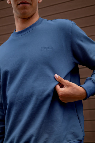 Devoted Embroided Logo Crew Sweater