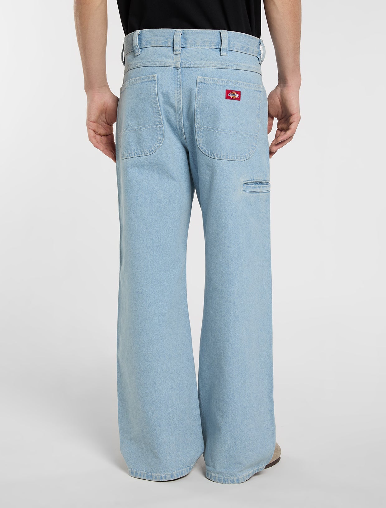 Double Knee losse Straight Jeans voor Heren