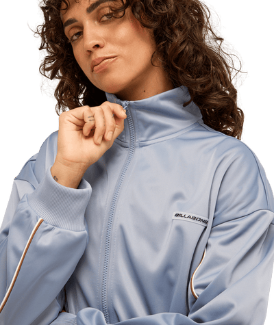 Beach Back Mock Neck Fleece Trui