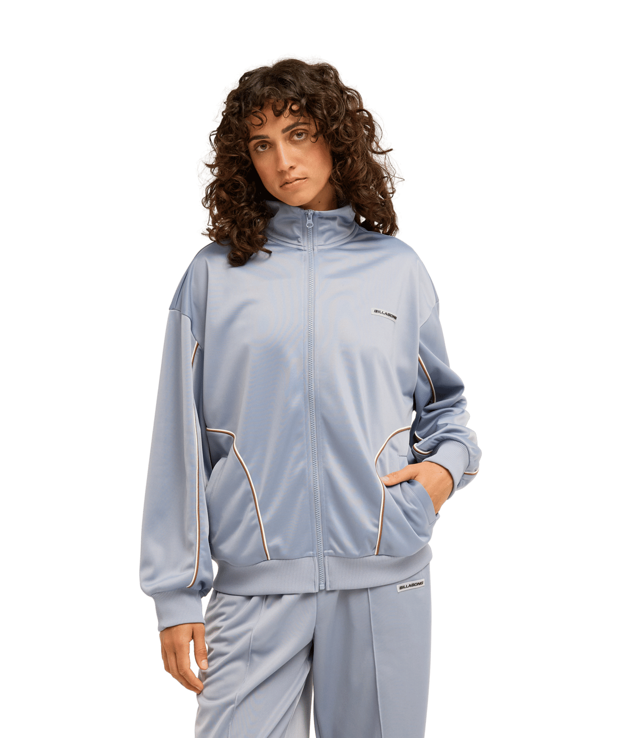 Beach Back Mock Neck Fleece Trui