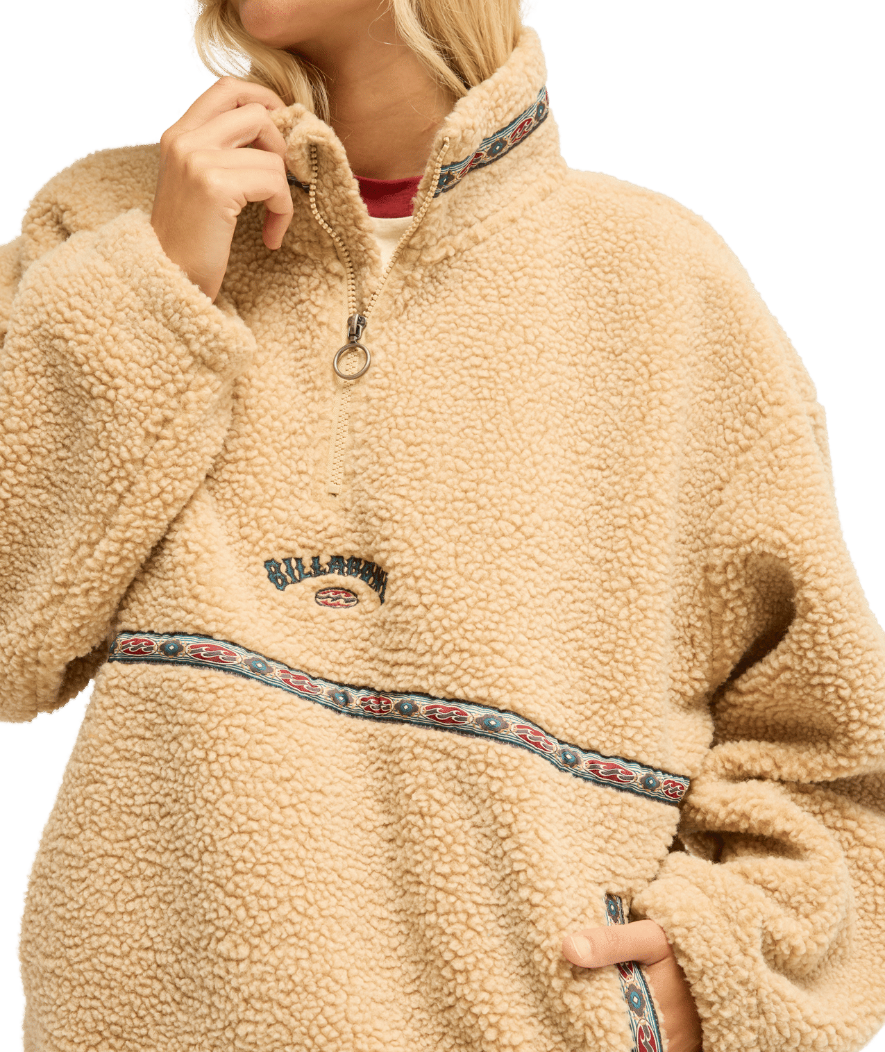 Stone Town Half Zip Polar Fleece Trui