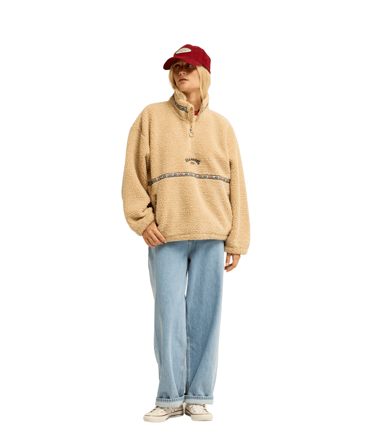 Stone Town Half Zip Polar Fleece Trui