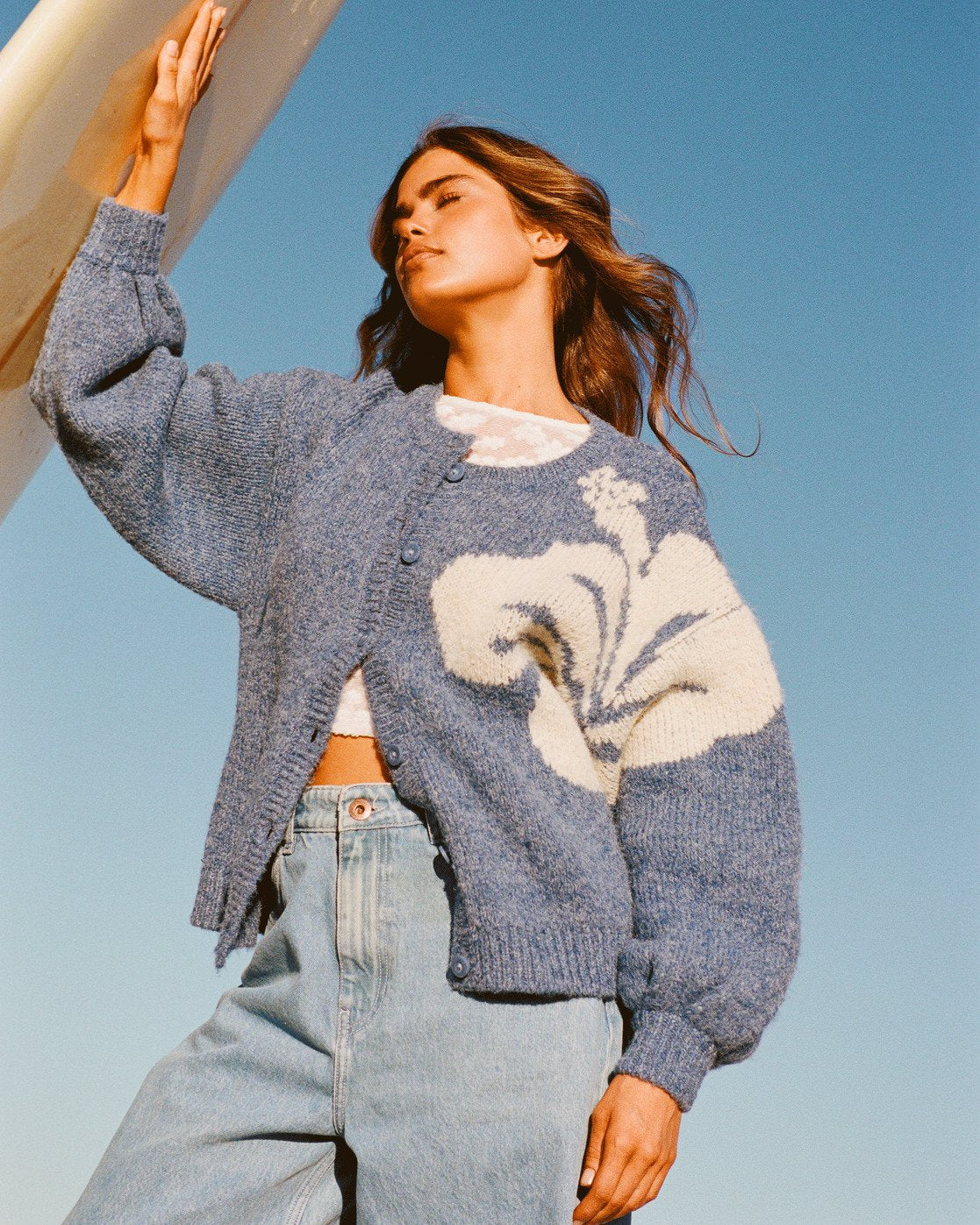 Bayside Hibiscus Crew Neck Trui