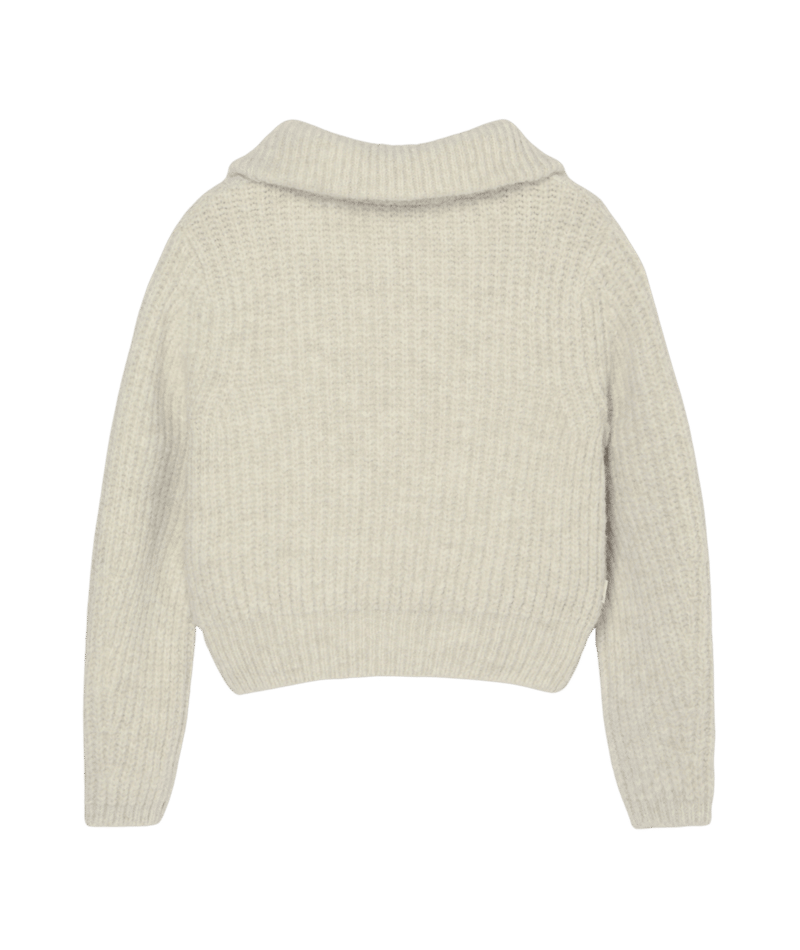 Highneck Quart Cardigan Trui