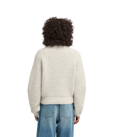 Highneck Quart Cardigan Trui