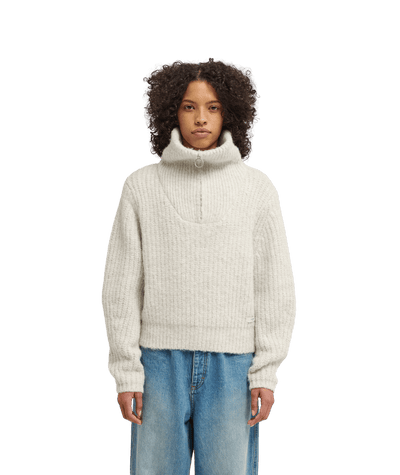 Highneck Quart Cardigan Trui