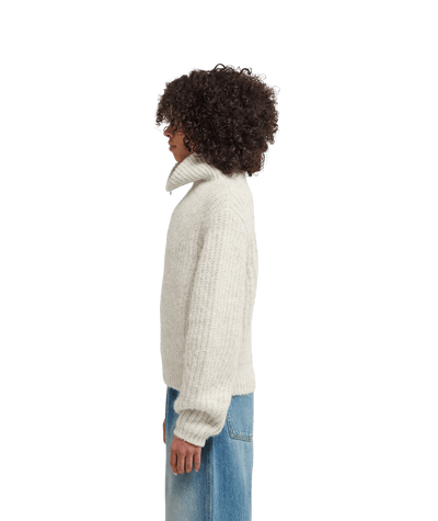 Highneck Quart Cardigan Trui