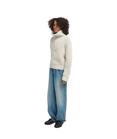 Highneck Quart Cardigan Trui