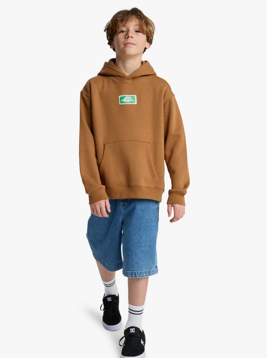 Graphic Hero Hoodie Youth Tobacco Brown