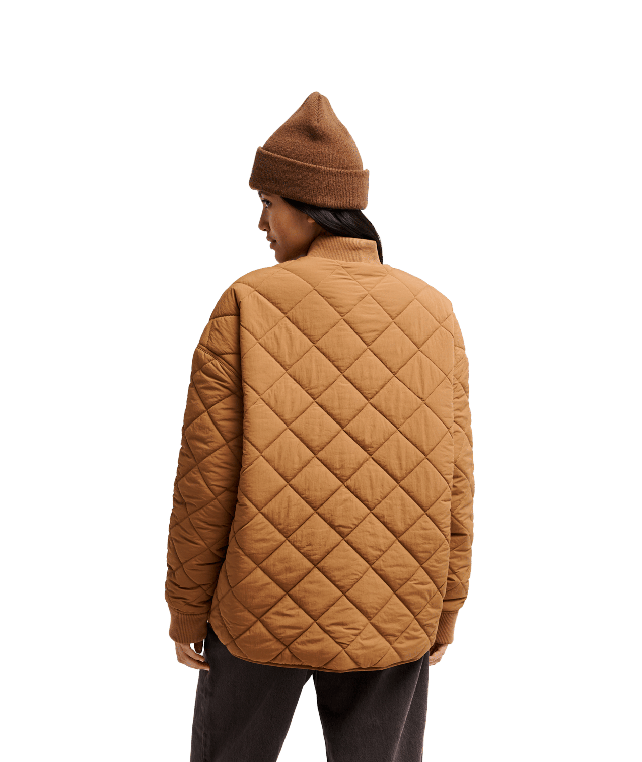 Shining Quilted Parka Jas