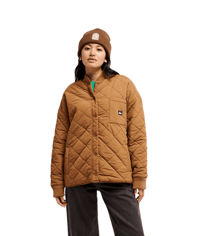 Shining Quilted Parka Jas