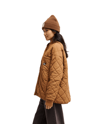 Shining Quilted Parka Jas