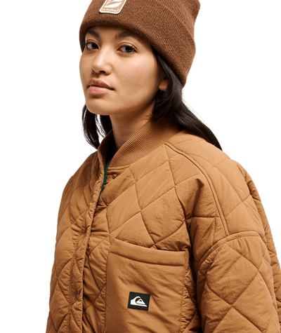 Shining Quilted Parka Jas
