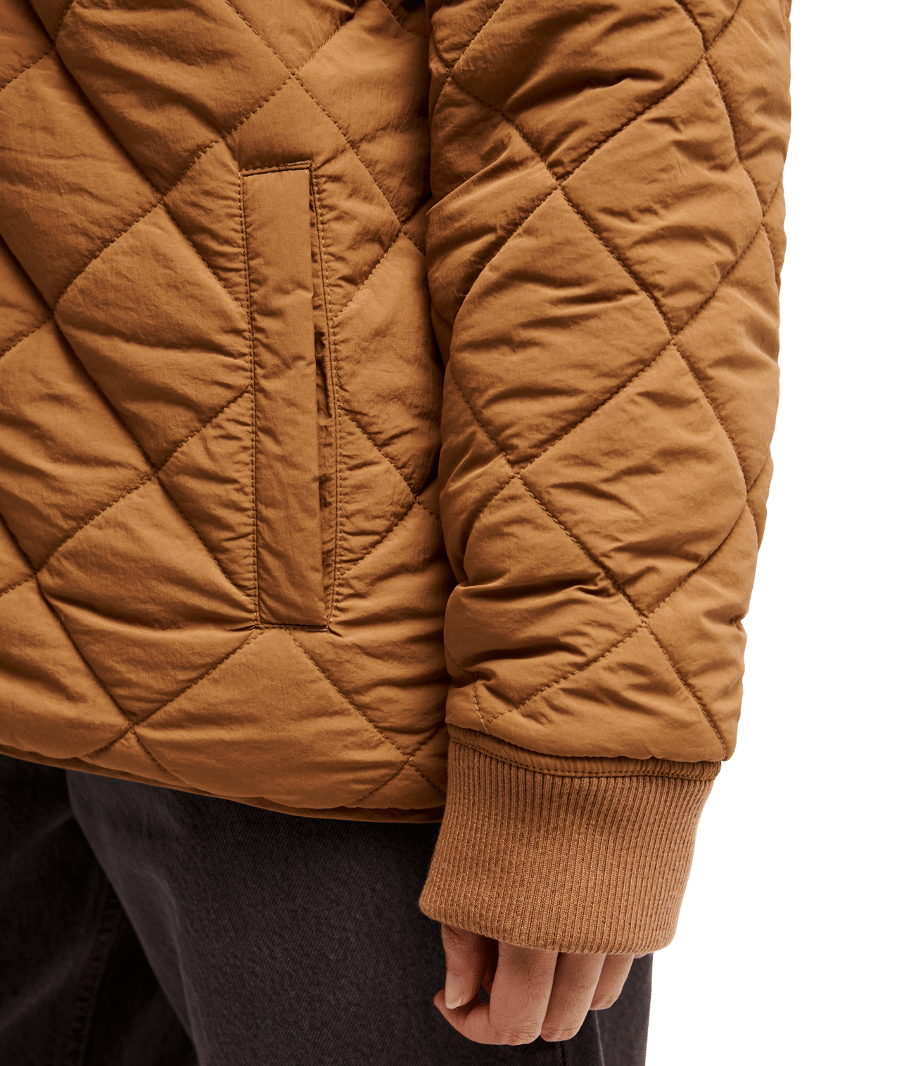 Shining Quilted Parka Jas
