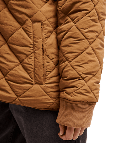 Shining Quilted Parka Jas