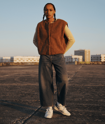 Cropped Vest Full Zip Polar Fleece Trui