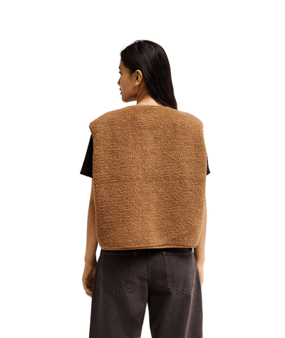 Cropped Vest Full Zip Polar Fleece Trui