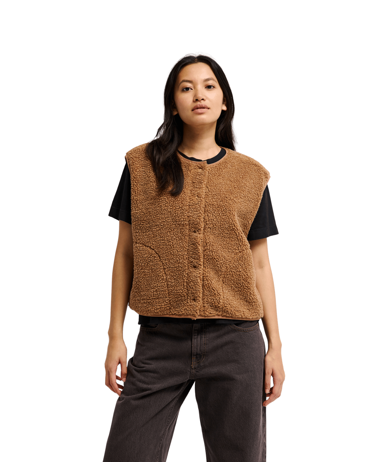Cropped Vest Full Zip Polar Fleece Trui