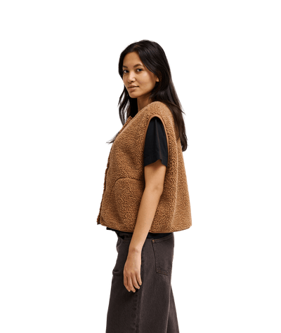 Cropped Vest Full Zip Polar Fleece Trui