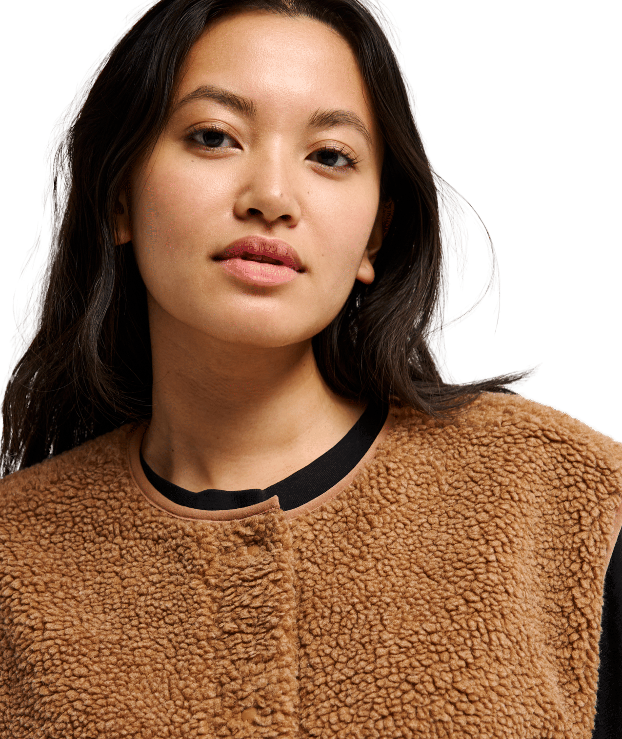 Cropped Vest Full Zip Polar Fleece Trui