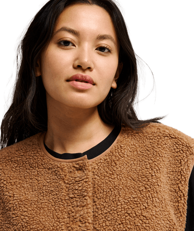 Cropped Vest Full Zip Polar Fleece Trui